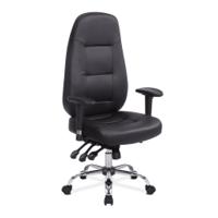 BABYLON 24 HOUR LEATHER OPS CHAIR BK