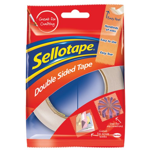 Sellotape Double Sided Tape 12mm x33m 1447057