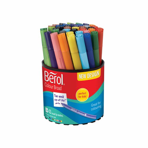 Berol+Colour+Broad+Tub+Assorted+Colours+%28Pack+42%29+2057597