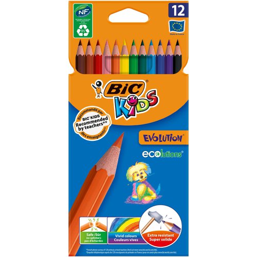 BIC+KIDS+Evolution+ECOlutions+Colouring+Pencils+%28Pack+12%29+82902914