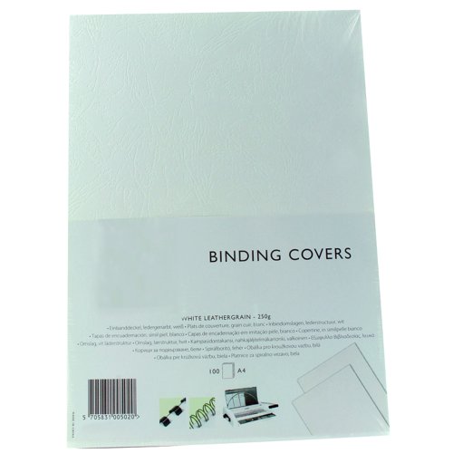 Leathergrain+Binding+Cover+A4+Ivory+240gsm+%28Pack+100%29