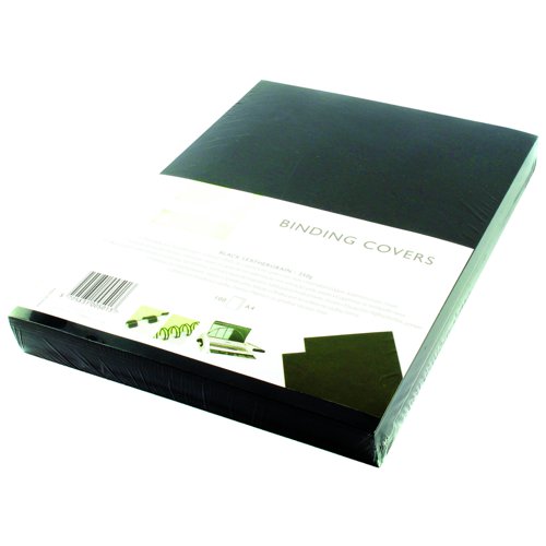 Value Leathergrain Binding Cover A4 Black 240gsm (100)