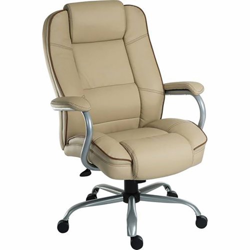 Teknik Office Goliath Duo Heavy Duty Leather Executive Chair Cream 6925CRE Teknik Office Goliath Duo Heavy Duty Leather Executive Chair Cream 6925CRE