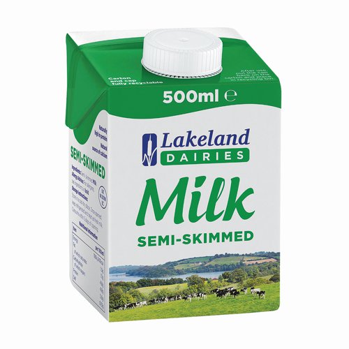 Longlife+UHT+Semi-Skimmed+Milk+500ml+%28Pack+12%29