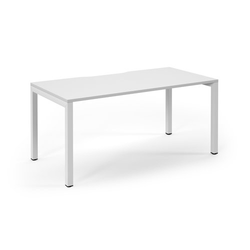 Connex 2 Scalloped Single Desk 1600x800mm White Frame/White Top SCO168-WH-WH Connex 2 Scalloped Single Desk 1600x800mm White Frame/White Top SCO168-WH-WH