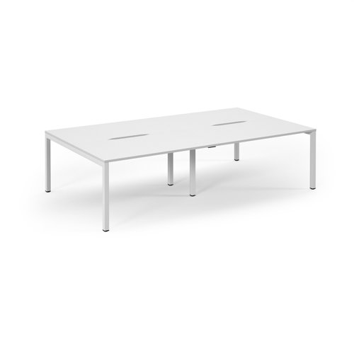 Connex 2 Scalloped Double Back-to-Back Desk 2800x1600mm White Frame/White Top SCO2816-WH-WH Connex 2 Scalloped Double Back-to-Back Desk 2800x1600mm White Frame/White Top SCO2816-WH-WH