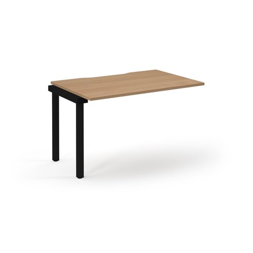 Connex 2 Scalloped Single Add-On Desk 1200x800x725mm Black Frame/Beech Top SCO128-AB-K-B Connex 2 Scalloped Single Add-On Desk 1200x800x725mm Black Frame/Beech Top SCO128-AB-K-B