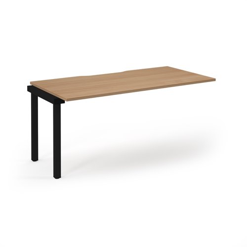 Connex 2 Scalloped Single Add-On Desk 1600x800x725mm Black Frame/Beech Top SCO168-AB-K-B Connex 2 Scalloped Single Add-On Desk 1600x800x725mm Black Frame/Beech Top SCO168-AB-K-B