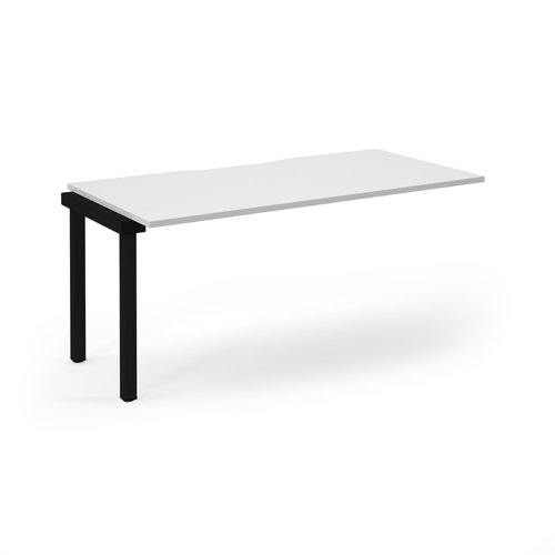 Connex 2 Scalloped Single Add-On Desk 1600x800x725mm Black Frame/White Top SCO168-AB-K-WH Connex 2 Scalloped Single Add-On Desk 1600x800x725mm Black Frame/White Top SCO168-AB-K-WH