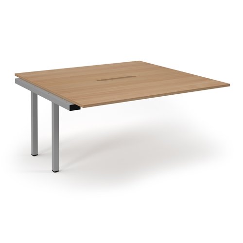 Connex 2 Scalloped Back-to-Back Add-On Desk 1600x1600x725mm Silver Frame/Beech Top SCO1616-AB-S-B Connex 2 Scalloped Back-to-Back Add-On Desk 1600x1600x725mm Silver Frame/Beech Top SCO1616-AB-S-B