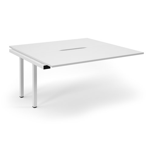 Connex 2 Scalloped Back-to-Back Add-On Desk 1600x1600x725mm White Frame/White Top SCO1616-AB-WH-WH Connex 2 Scalloped Back-to-Back Add-On Desk 1600x1600x725mm White Frame/White Top SCO1616-AB-WH-WH