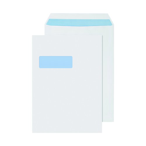 Pocket+Envelope+Self-Seal+Window+C4+White+90gsm+%28Pack+250%29