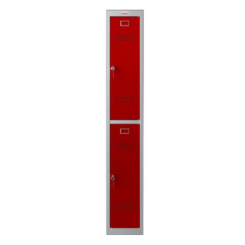 Phoenix PL1230 1 Column 2 Door Locker Grey/Red Key Lock PL1230GRK Phoenix PL1230 1 Column 2 Door Locker Grey/Red Key Lock PL1230GRK