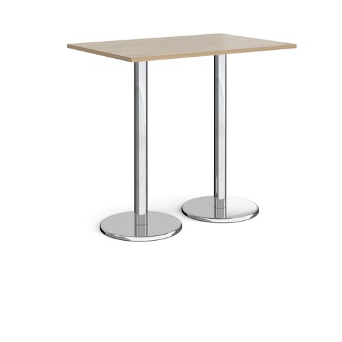 Pisa Rectangular Poseur Table Round Base 1200x800mm Barcelona Walnut Top PPR1200-BW Pisa Rectangular Poseur Table Round Base 1200x800mm Barcelona Walnut Top PPR1200-BW