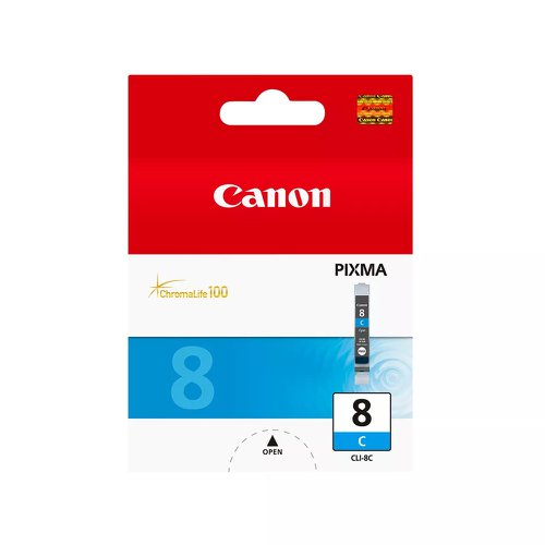 Canon+No.8+Inkjet+Cartridge+Cyan+CLI-8C+0621B001