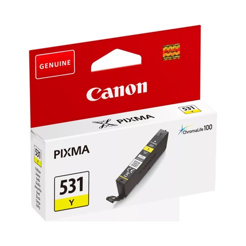 Canon CLI-531Y Inkjet Cartridge Yellow 6121C001 Canon CLI-531Y Inkjet Cartridge Yellow 6121C001