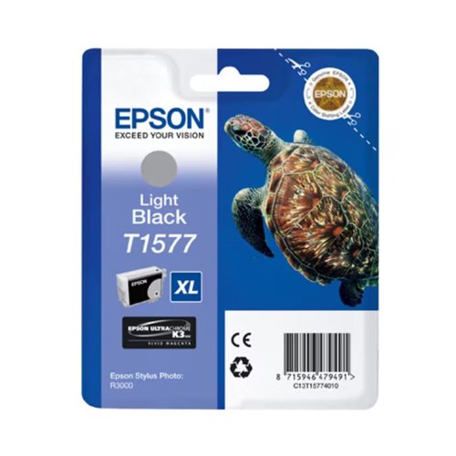 Epson T1577 Inkjet Cartridge High Capacity Light Black C13T15774010 Epson T1577 Inkjet Cartridge High Capacity Light Black C13T15774010
