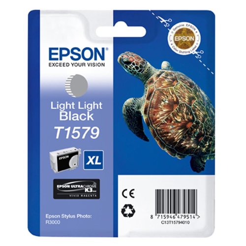 Epson T1579 Inkjet Cartridge High Capacity Light Light Black C13T15794010 Epson T1579 Inkjet Cartridge High Capacity Light Light Black C13T15794010