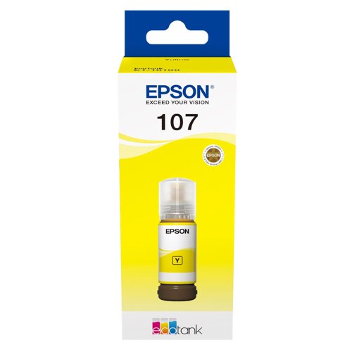 Epson No.107 EcoTank Ink Bottle Yellow C13T09B440 Epson No.107 EcoTank Ink Bottle Yellow C13T09B440