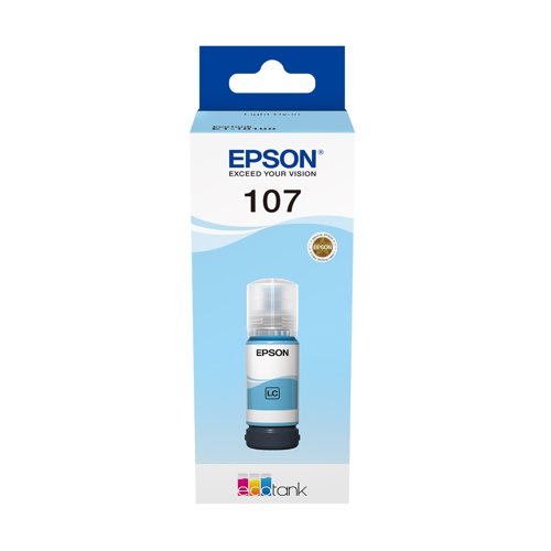 Epson No.107 EcoTank Ink Bottle Light Cyan C13T09B540 Epson No.107 EcoTank Ink Bottle Light Cyan C13T09B540