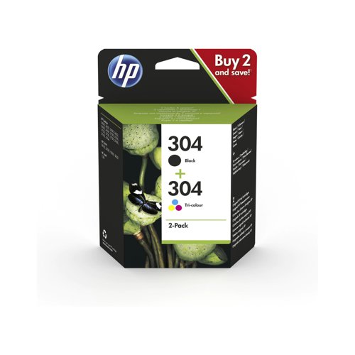 HP+No.304+Inkjet+Cartridge+Black%2FTri-Colour+Twinpack+3JB05AE
