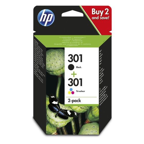 HP+No.301+Inkjet+Cartridge+Black%2FTri-Colour+Twinpack+N9J72AE