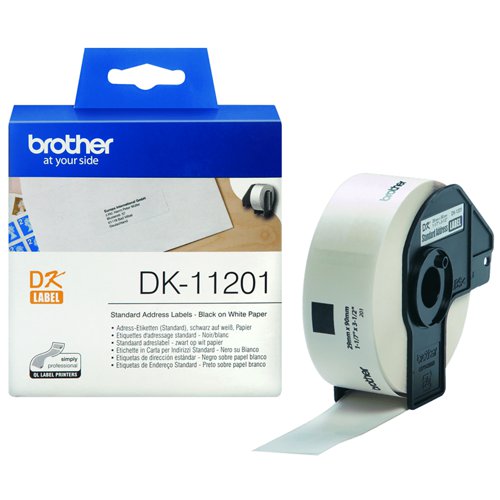 Brother+Address+Label+Roll+29x90mm+%28Pack+400%29+DK-11201