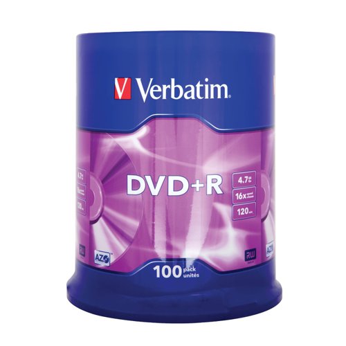Verbatim+DVD%2BR+Spindle+%28Pack+100%29+43551