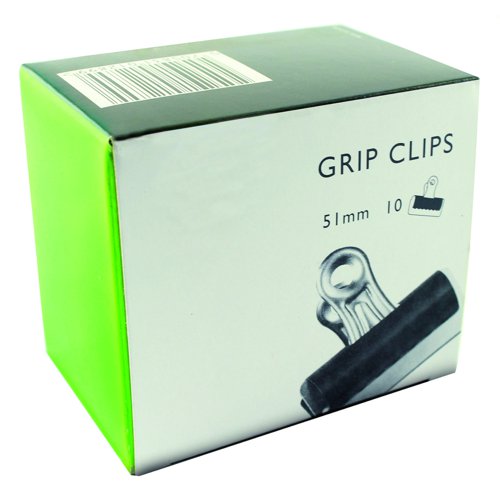 Grip+Clips+50mm+Black%2FSilver+%28Pack+10%29
