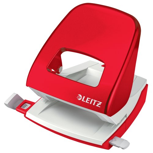 Leitz NeXXt WOW Metal Two Hole Punch 30 Sheet Red 50080026 Leitz NeXXt WOW Metal Two Hole Punch 30 Sheet Red 50080026