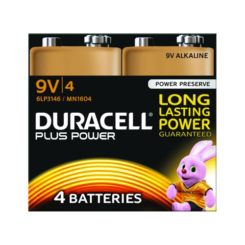 Duracell+Plus+Battery+9V+%28Pack+4%29+81275463