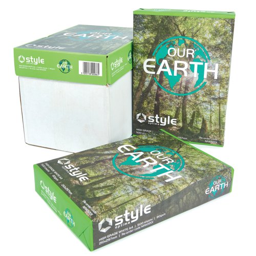 Style Our Earth Paper A4 80gsm White (Pack 500) 53371 610831