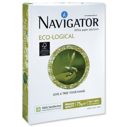 Navigator+Eco-logical+Paper+A4+75gsm+White+%28Pack+500%29+55040+612937
