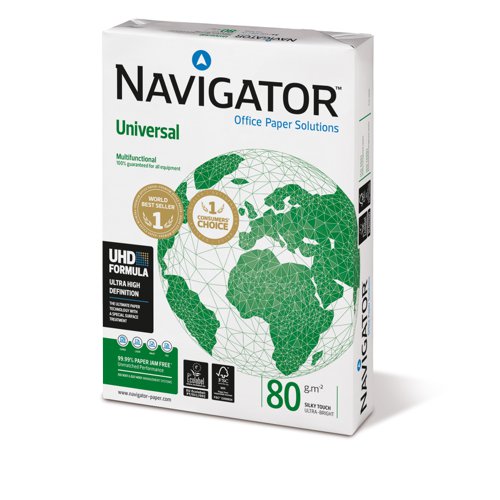 Navigator+Universal+Paper+A4+80gsm+White+%28Pack+500%29+55043+612938