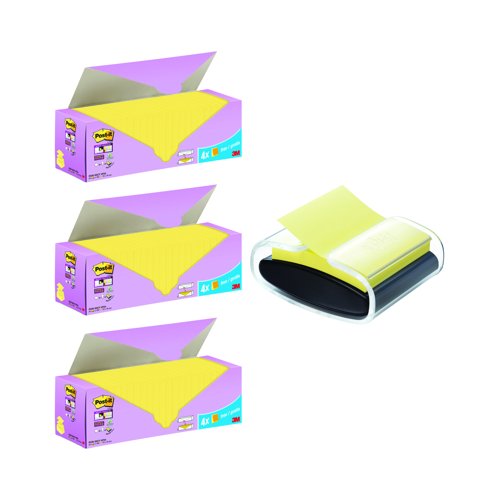 3M Post-it Super Sticky Z-Notes 76x76mm Canary Yellow (Pack 24) & Dispenser R330-SSCY VP24 3M Post-it Super Sticky Z-Notes 76x76mm Canary Yellow (Pack 24) & Dispenser R330-SSCY VP24