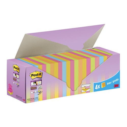 3M Post-it Super Sticky Z-Notes 76x76mm Assorted Colour Cabinet (Pack 24) & Dispenser 7100236587 3M Post-it Super Sticky Z-Notes 76x76mm Assorted Colour Cabinet (Pack 24) & Dispenser 7100236587