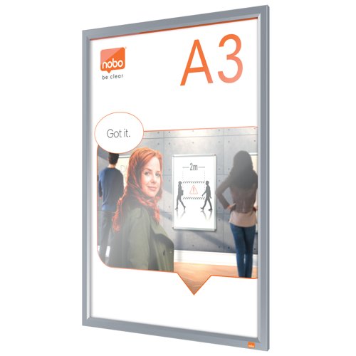 Nobo Impression Pro Poster Frame A3 Silver 1915577 Nobo Impression Pro Poster Frame A3 Silver 1915577