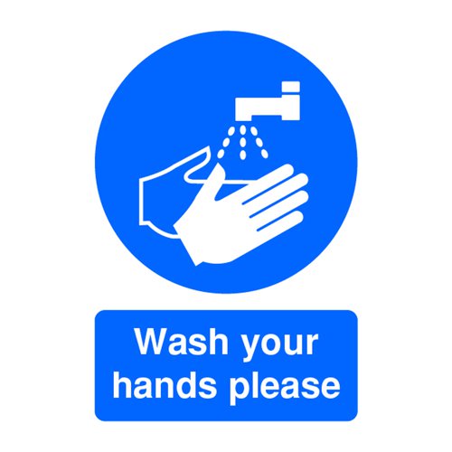 Wash+Your+Hands+Please+Sign+A5+PVC+MD05851R