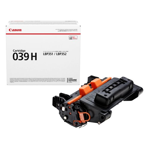 Canon 039H Toner Cartridge High Capacity Black 0288C001 Canon 039H Toner Cartridge High Capacity Black 0288C001