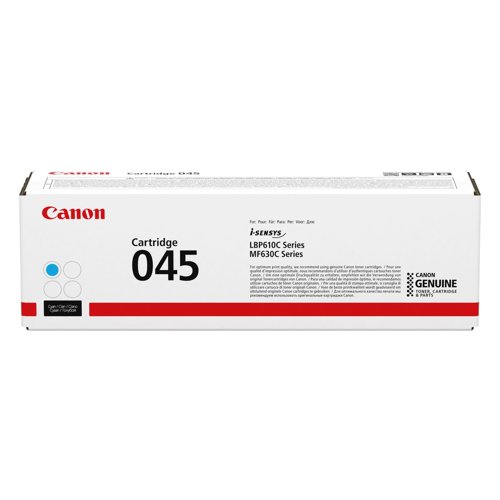 Canon 045C Toner Cartridge Cyan 1241C002 Canon 045C Toner Cartridge Cyan 1241C002