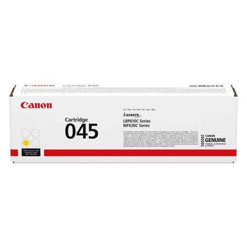 Canon 045Y Toner Cartridge Yellow 1239C002 Canon 045Y Toner Cartridge Yellow 1239C002