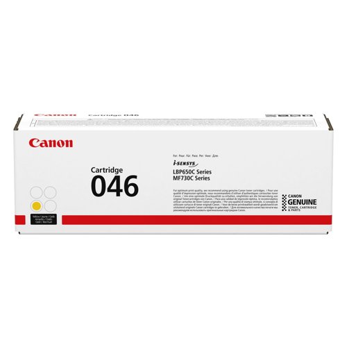Canon 046Y Toner Cartridge Yellow 1247C002 Canon 046Y Toner Cartridge Yellow 1247C002