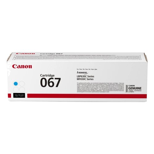 Canon 067C Toner Cartridge Cyan 5101C002 Canon 067C Toner Cartridge Cyan 5101C002