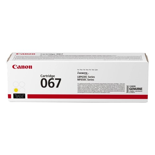Canon 067Y Toner Cartridge Yellow 5099C002 Canon 067Y Toner Cartridge Yellow 5099C002
