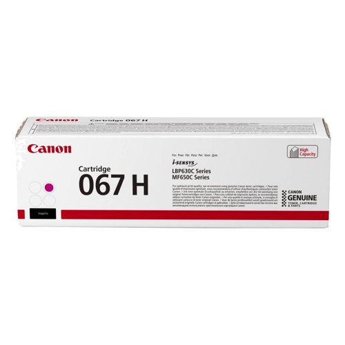 Canon 067H Toner Cartridge High Capacity Magenta 5104C002 Canon 067H Toner Cartridge High Capacity Magenta 5104C002