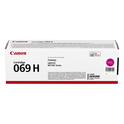 Canon 069H Toner Cartridge High Capacity Magenta 5096C002 Canon 069H Toner Cartridge High Capacity Magenta 5096C002