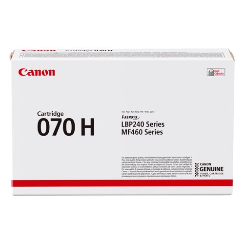 Canon 070H Toner Cartridge High Capacity Black 5640C002 Canon 070H Toner Cartridge High Capacity Black 5640C002