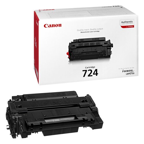 Canon 724 Toner Cartridge Black 3482B002AA Canon 724 Toner Cartridge Black 3482B002AA