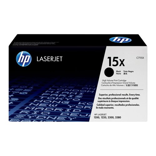 HP+No.15X+Toner+Cartridge+High+Capacity+Black+C7115X