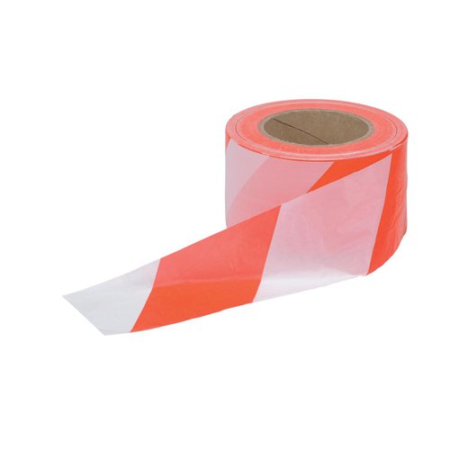 Flexocare+Polythene+Barrier+Tape+72mm+x500m+Red%2FWhite+7101001